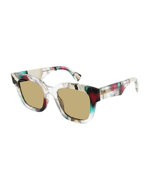 Gucci Multicolor Rectangle Frame Sunglasses