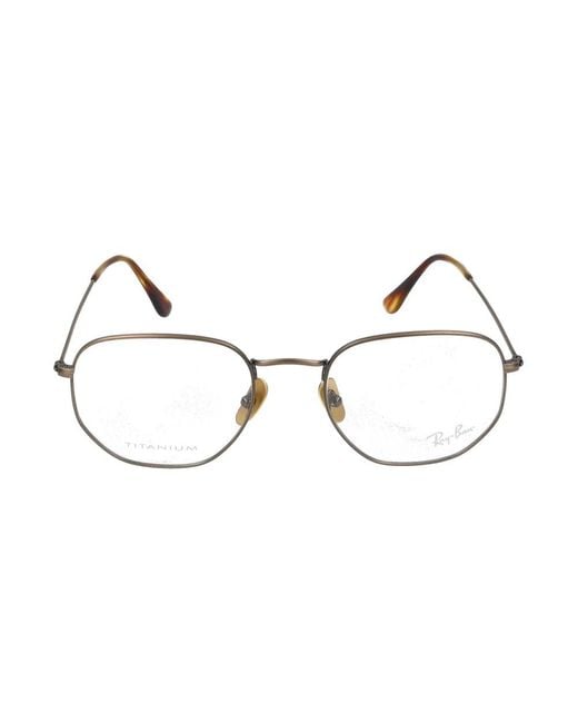 Ray-Ban Black Hexagonal Frame Glasses