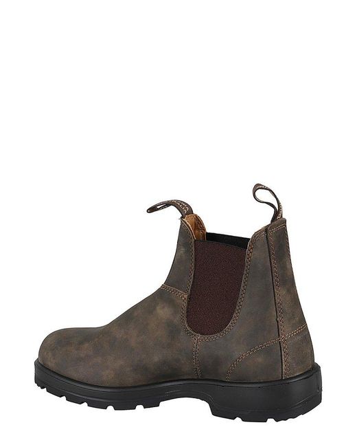 Blundstone Brown Round-Toe Ankle Boots for men