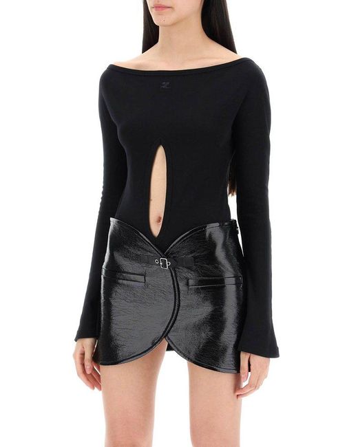 Courreges Black Courreges "Jersey Body With Cut-Out