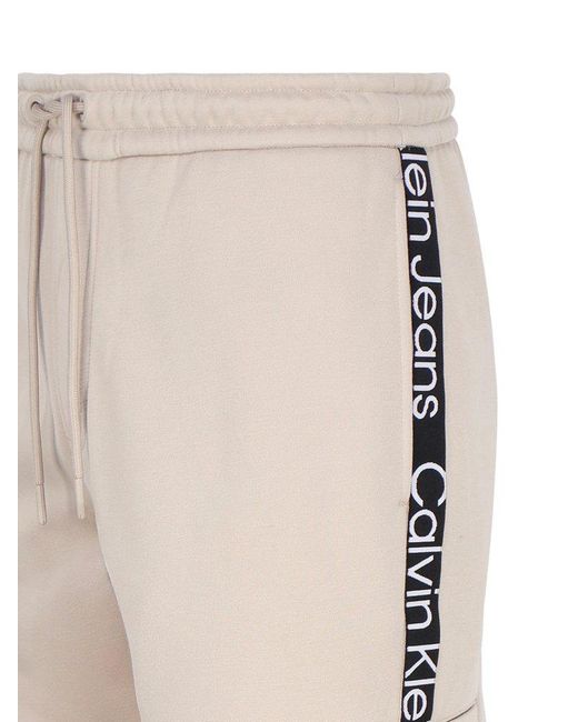 Calvin Klein Natural Logo Trim Jogger Pants for men