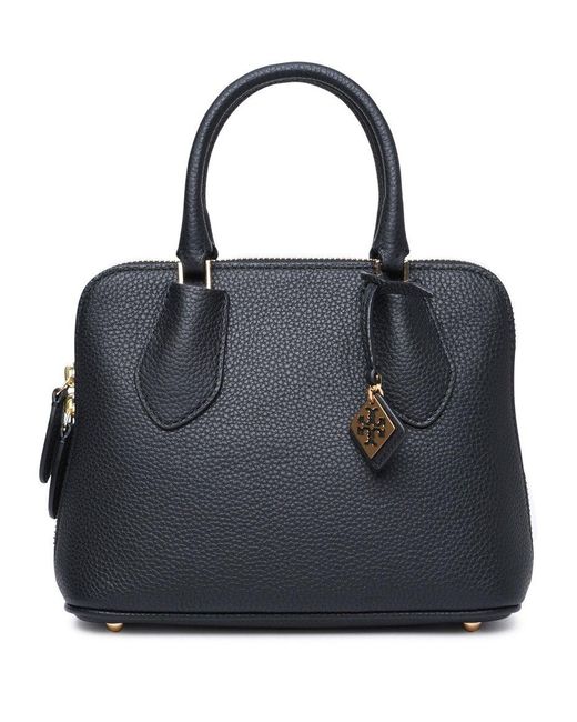 Tory Burch Black Swing Logo Detailed Mini Tote Bag