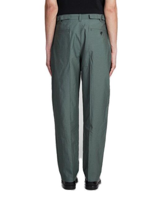 Lemaire Green Zipped Tapered Leg Trousers for men
