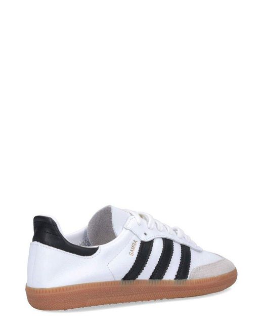 Adidas Originals White Samba Decon Low-Top Sneakers