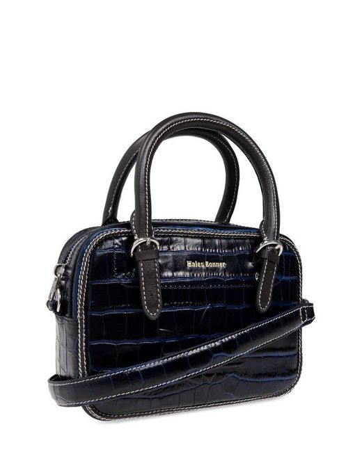 Adidas Originals Blue X Wales Bonner Small Embossed Tote Bag