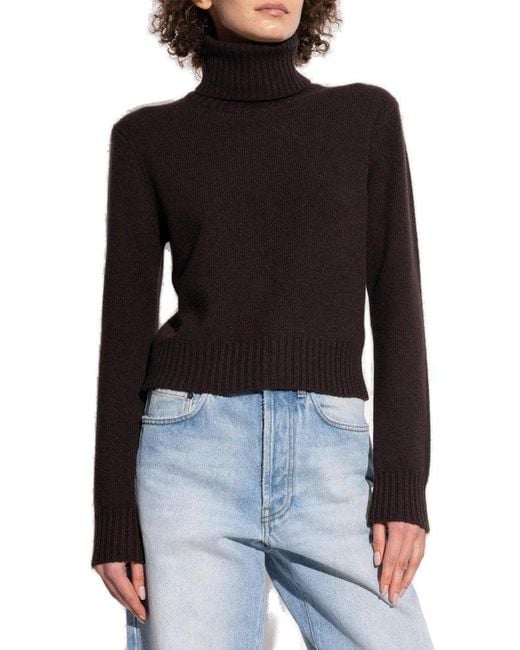 AMI Black Cashmere Turtleneck