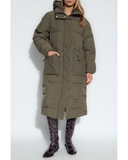 Ganni green hotsell coat