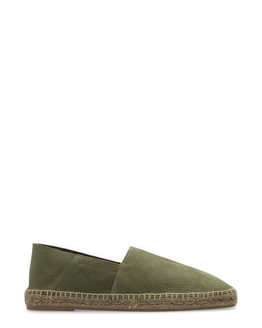 Tom Ford Green Slip-On Espadrilles for men