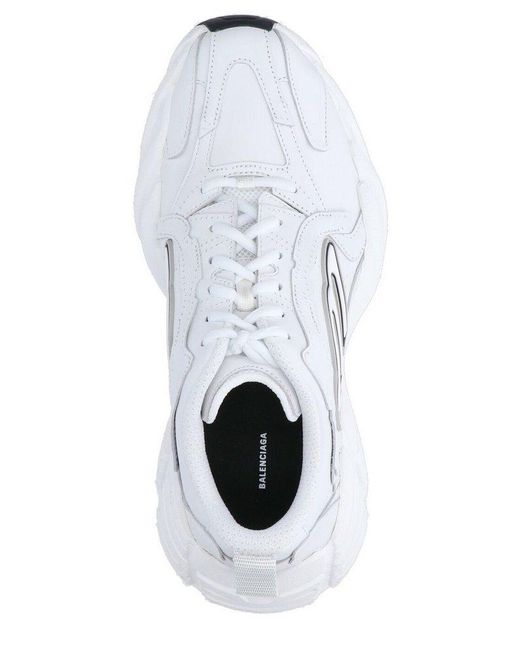 Balenciaga White Monday Lace-Up Sneakers for men