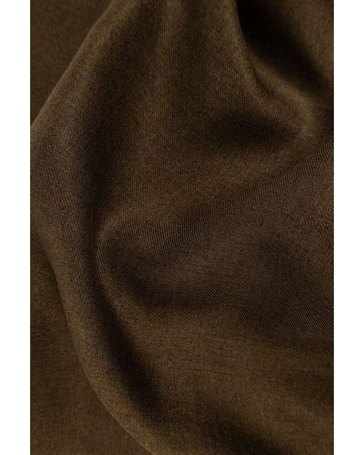 Saint Laurent Brown Scarf With Logo,