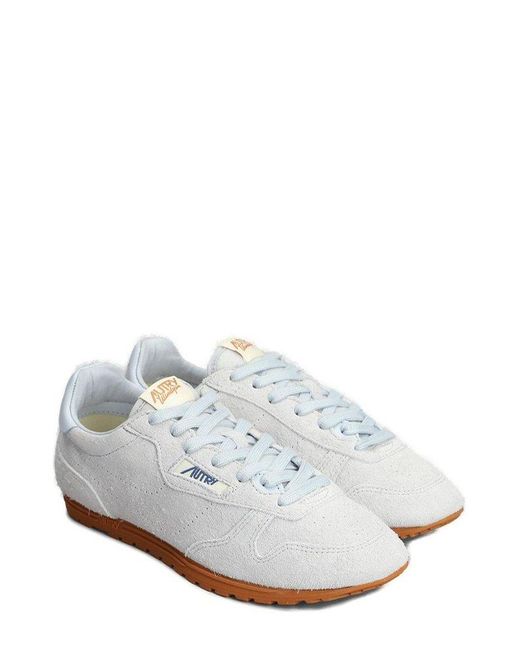 Autry White Windspin Lace-Up Sneakers