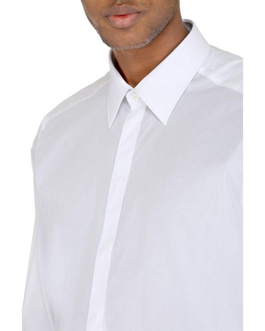 Dolce & Gabbana White Classic Collar Shirt for men