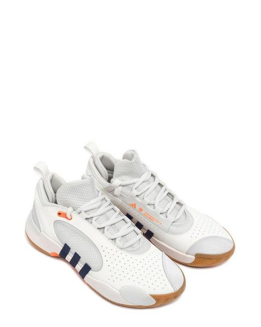 Adidas Originals White D.o.n. Issue 5 Basketball Mesh Sneakers for men