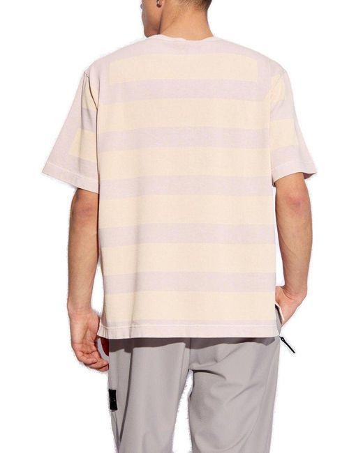 Stone Island Pink T-shirt With Pocket, for men