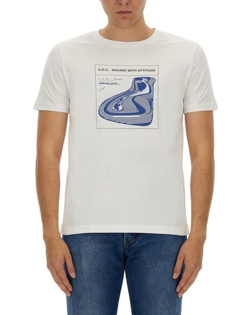A.P.C. White T-Shirt Paul for men