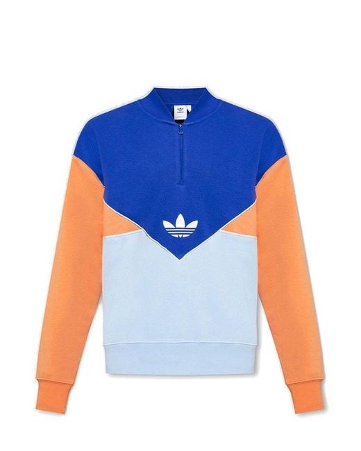 Adidas Originals Blue Sweatshirt With Logo for men