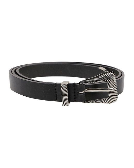 B-Low The Belt Black Textured Buckle Belt