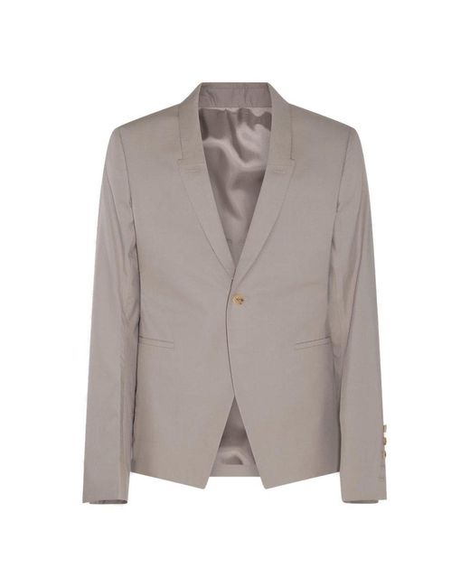Rick Owens Gray Single-breasted Tailored Blazer for men
