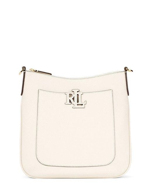 Ralph Lauren Natural Large Cameryn Logo Patch Crossbody Bag
