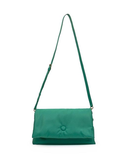 GAVA Green Fold-Over Chain Clutch