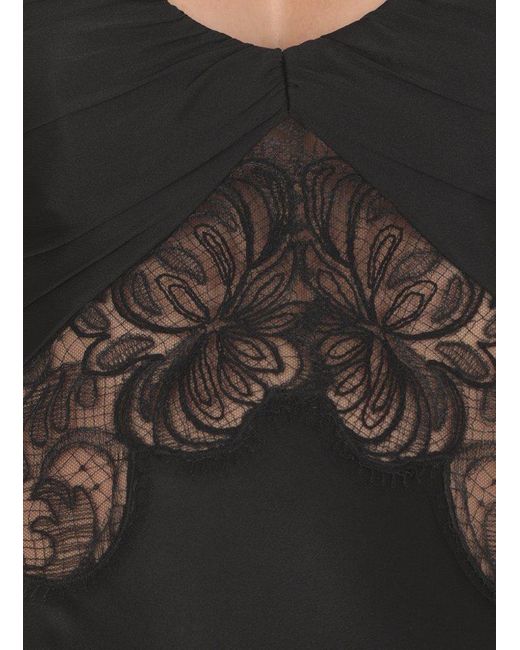 Alberta Ferretti Black Silk Dress
