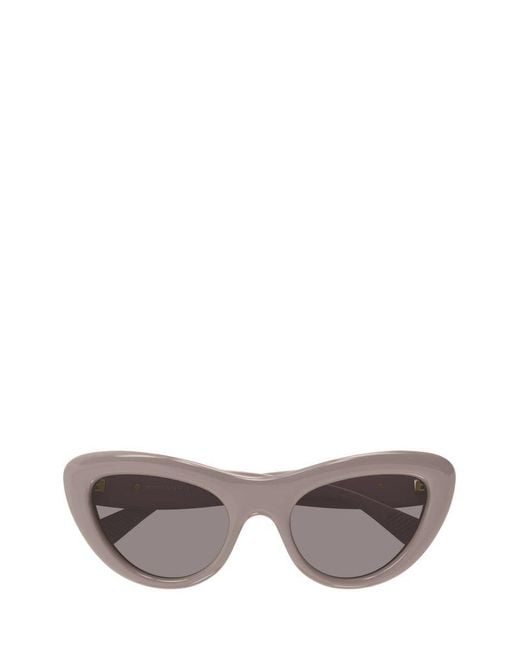 Bottega Veneta Gray Bombe Cat Eye Sunglasses