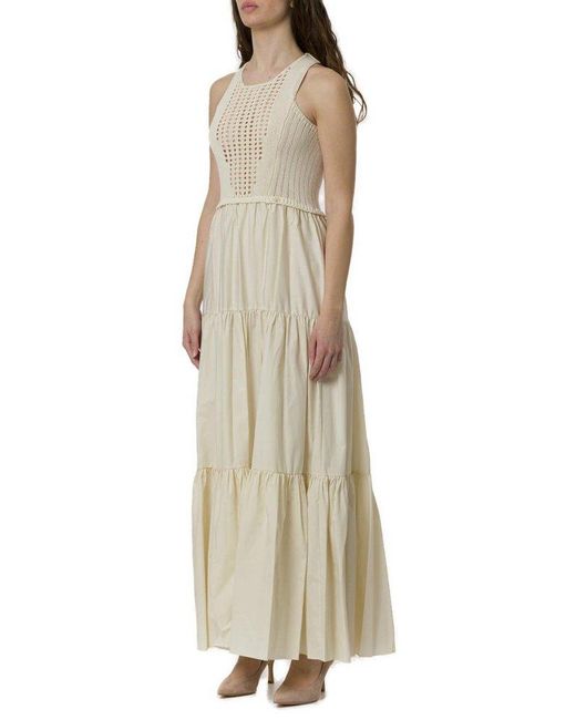 Liu Jo Natural Poplin Knitted Dress
