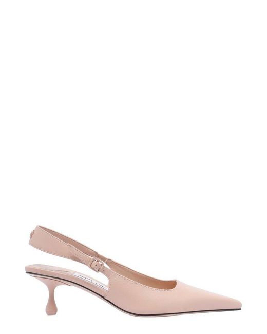 Jimmy Choo Pink Amel 50 Slingback Pumps