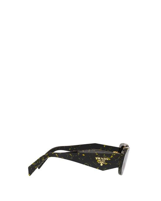 Prada Black Pr 17ws Rectangle-frame Acetate Sunglasses