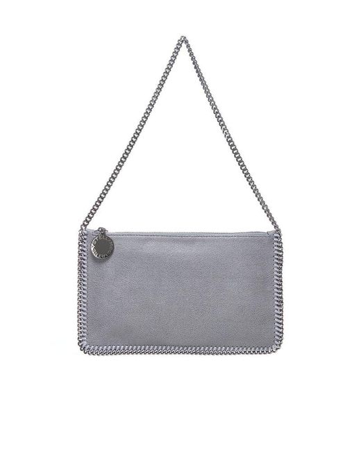 Stella McCartney Gray Falabella Shaggy Deer Pouch Bag