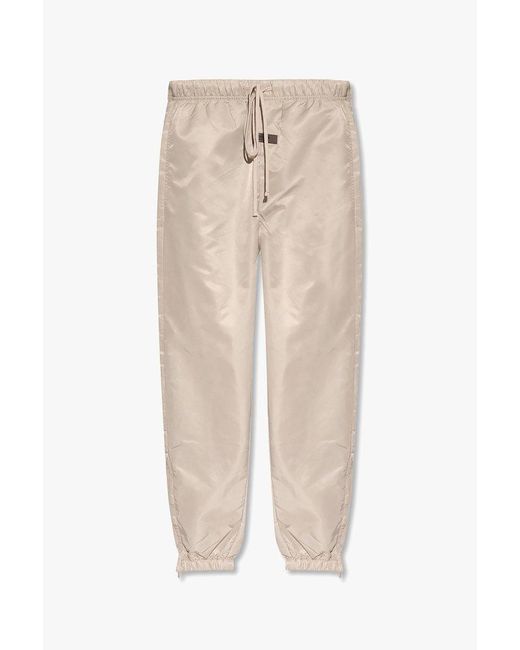 Fear Of God Natural Track Pants With Logo for men