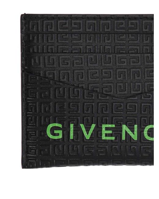 Givenchy Black G-essentials Branded Leather Card Holder for men