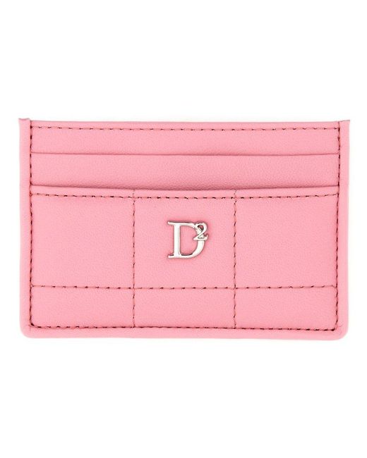 DSquared² Pink Card Holder With Logo