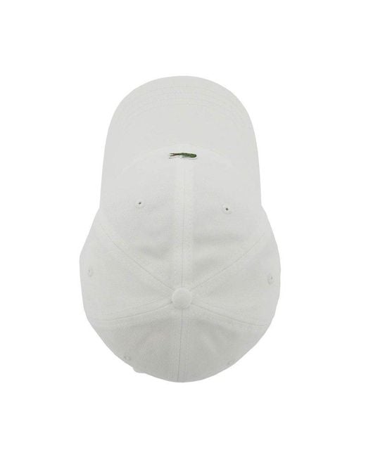 Lacoste White Twill Cap for men