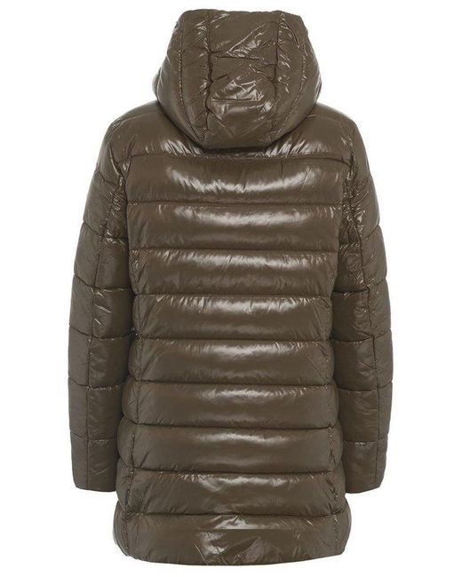 Save The Duck Green Marjorie Zip-Up Puffer Coat