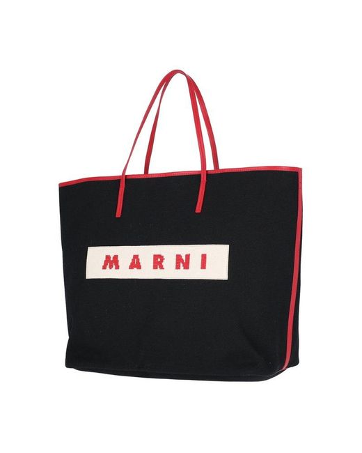 Marni Black Logo Tote Bag