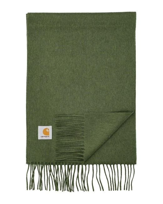 Carhartt Green Clan Logo Patch Fringed Scarf for men