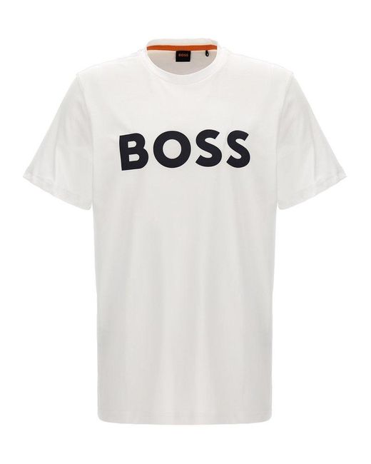 Boss White Logo T-shirt for men