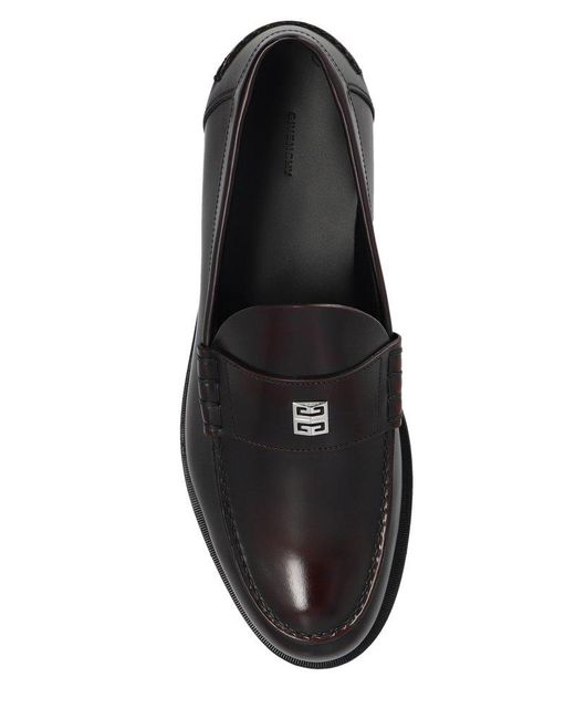 Givenchy Black Mr G Logo Plaque Loafers for men