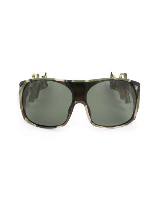 Linda Farrow Green X Jeremy Scott Oversized Sunglasses