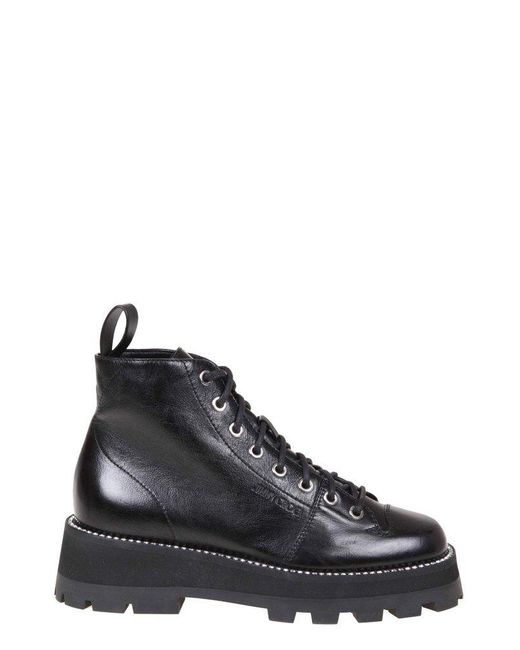 Jimmy Choo Black Colby Combat Boots
