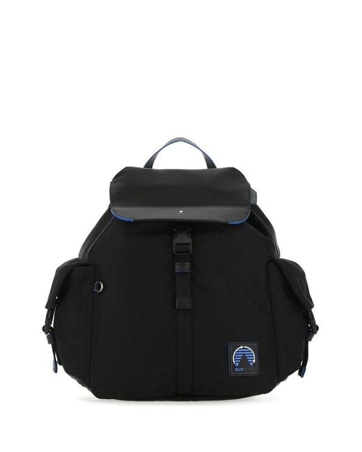 Montblanc Black Econyl® Blue Spirit Backpack for men
