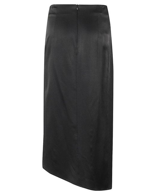Moschino Black Jeans Asymmetric Midi Skirt