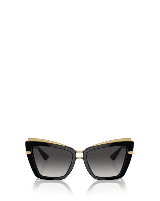 Dolce & Gabbana Gray Cat-eye Sunglasses