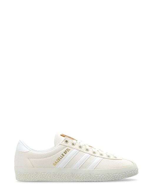 Adidas Originals White Gazelle Lace-up Sneakers