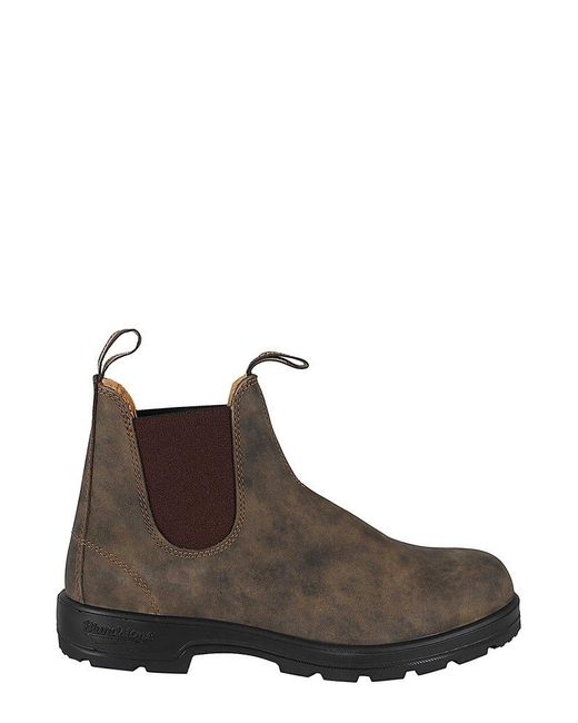 Blundstone Brown Round-Toe Ankle Boots for men