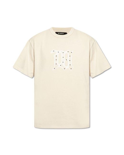 M I S B H V Natural Printed T-Shirt for men