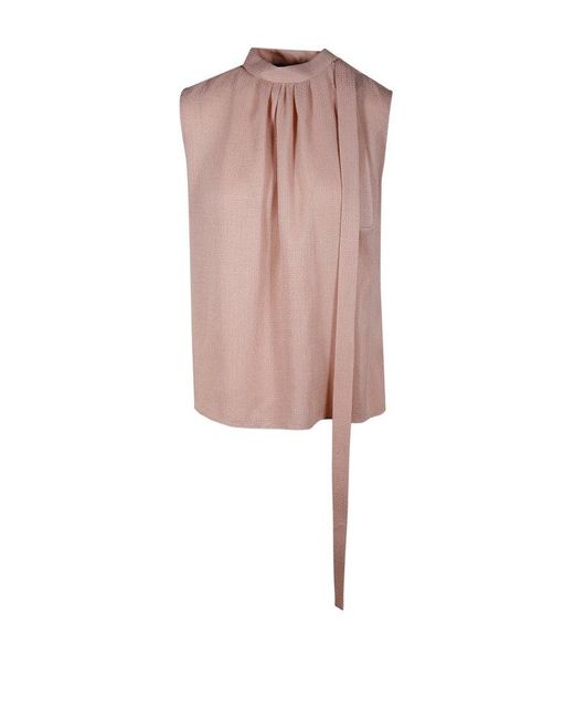 Givenchy Pink Draped Sleeveless Top