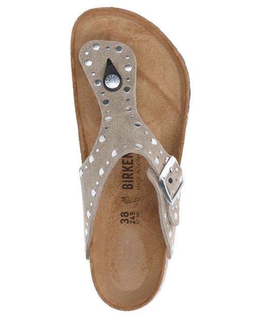 Birkenstock Brown Gizeh Rivet Sandals