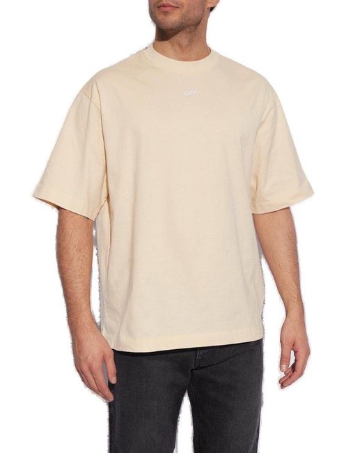 Off-White c/o Virgil Abloh White Arrows-embroidered Crewneck T-shirt for men